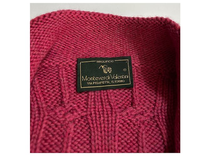 Autre Marque Monteverdi Valentini Strickjacke aus rosa Merinowolle Pink - Ansicht 5