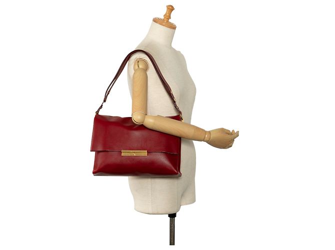 Blade Céline Borsa a tracolla Celine lama rossa - vista 11