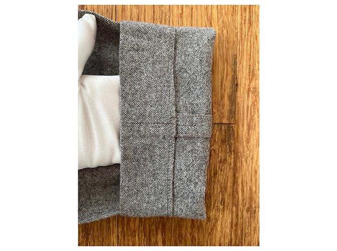 Calça Brunello Cucinelli de lã e seda cinza bege - vista 13