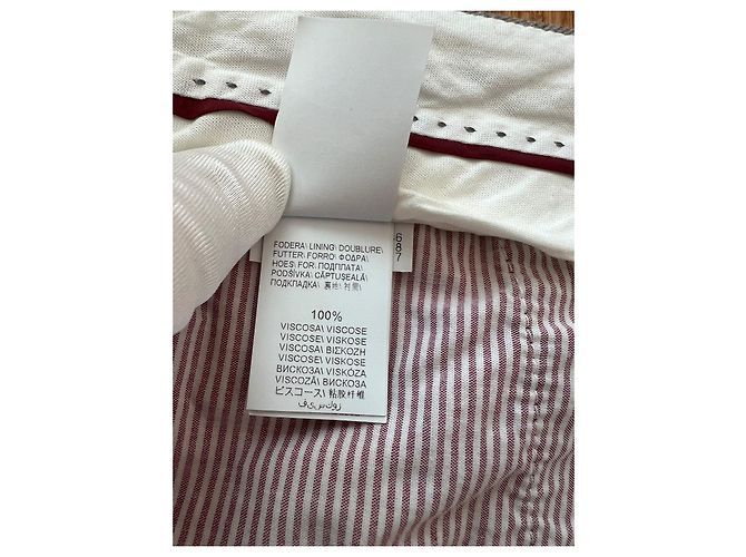 Calça Brunello Cucinelli de lã e seda cinza bege - vista 7