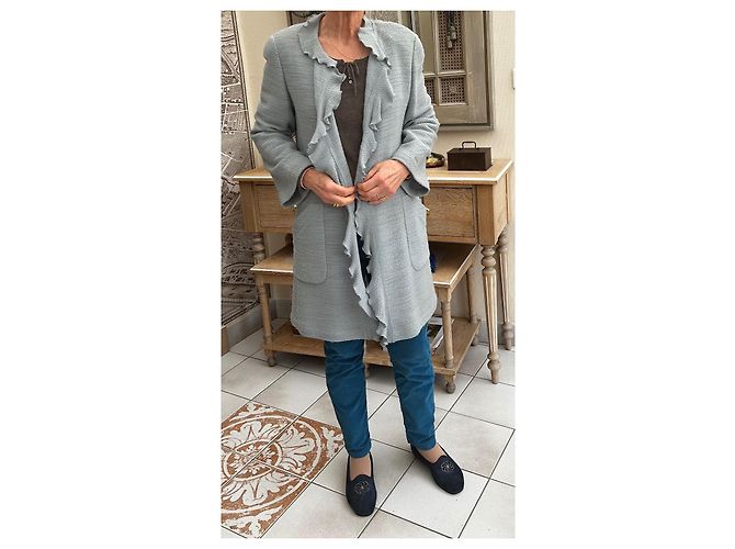 Cambon Chanel Cappotto Blu chiaro - vista 2