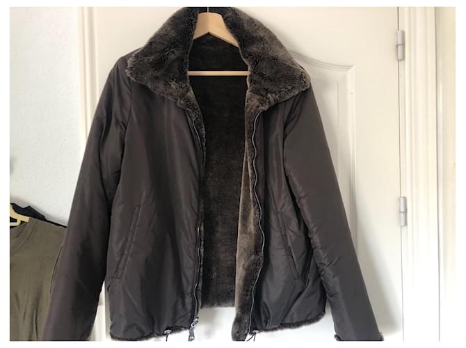 Max Mara Chaqueta Reversible Marrón oscuro - vista 2