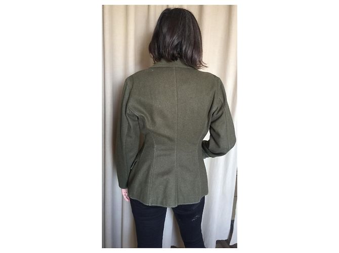 Jean Paul Gaultier Cold wool fitted military jacket Dark green - view 5