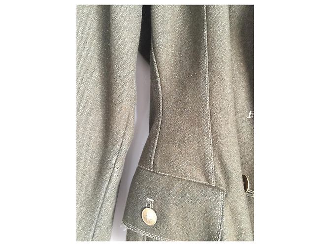 Jean Paul Gaultier Cold wool fitted military jacket Dark green - view 6