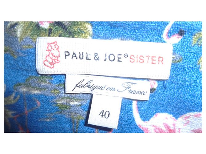 Vestido Paul & Joe Sister de algodón azul con estampado de cisnes - vista 4