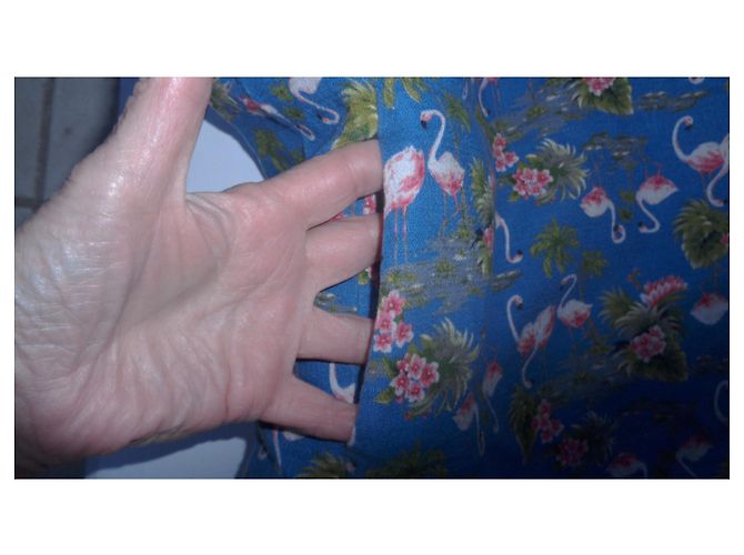 Vestido Paul & Joe Sister de algodón azul con estampado de cisnes - vista 6