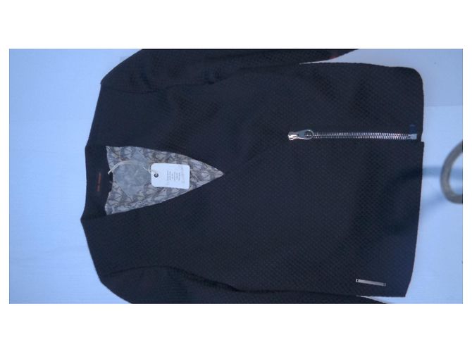 Cop Copine Black Jacket Polyester with Relief Pattern - view 2