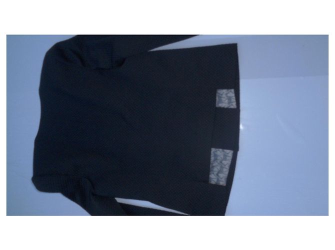 Cop Copine Black Jacket Polyester with Relief Pattern - view 7
