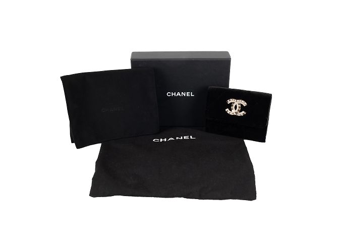 Cartera de terciopelo acolchado Chanel Negro - vista 7