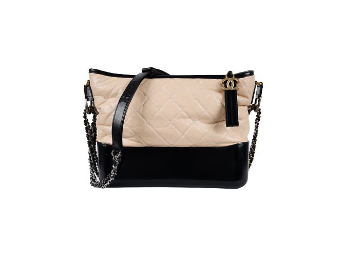 Borsa hobo Gabrielle grande trapuntata Chanel Beige - vista 2