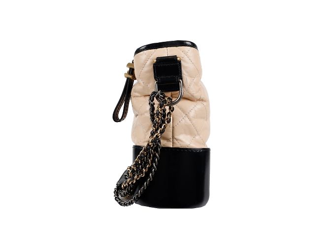 Borsa hobo Gabrielle grande trapuntata Chanel Beige - vista 3