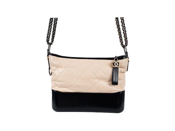 Borsa hobo Gabrielle grande trapuntata Chanel Beige - vista 4