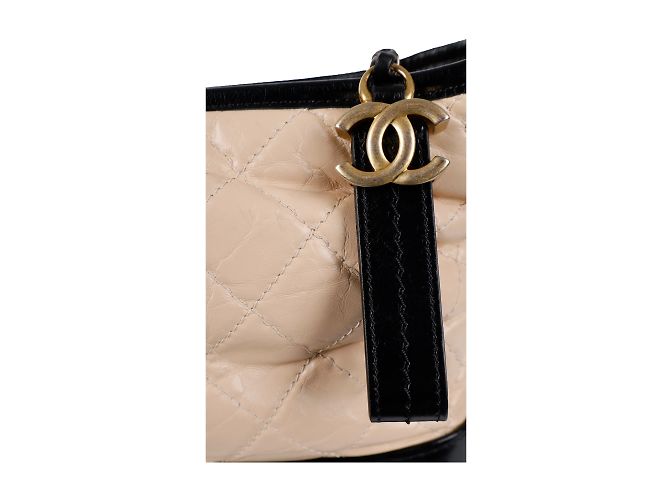 Borsa hobo Gabrielle grande trapuntata Chanel Beige - vista 8