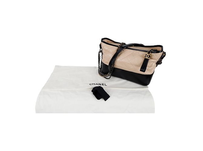 Borsa hobo Gabrielle grande trapuntata Chanel Beige - vista 9