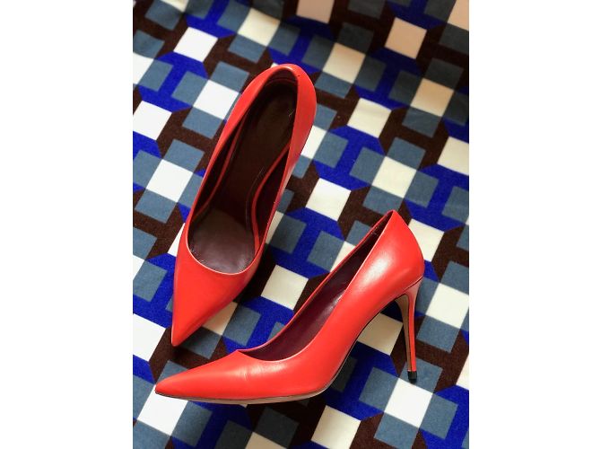 Céline CELINE Absätze T.EU 39 Leder Rot - Ansicht 2