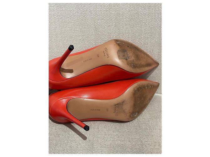 Céline CELINE Absätze T.EU 39 Leder Rot - Ansicht 6