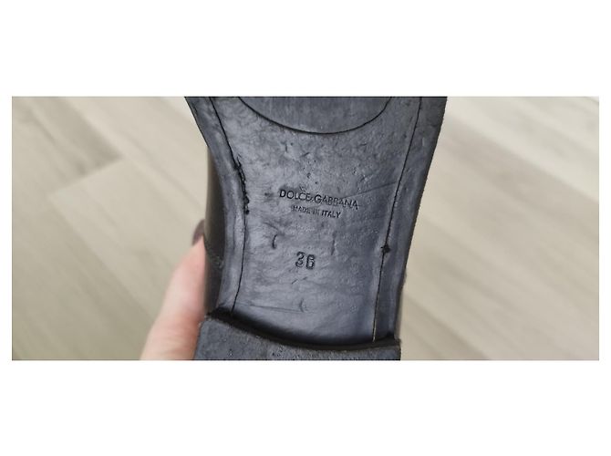 Botas de cuero negro Dolce & Gabbana - vista 10