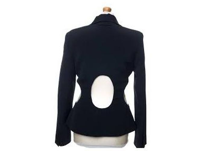 Jean Paul Gaultier Jacke aus schwarzer Wolle - Ansicht 2