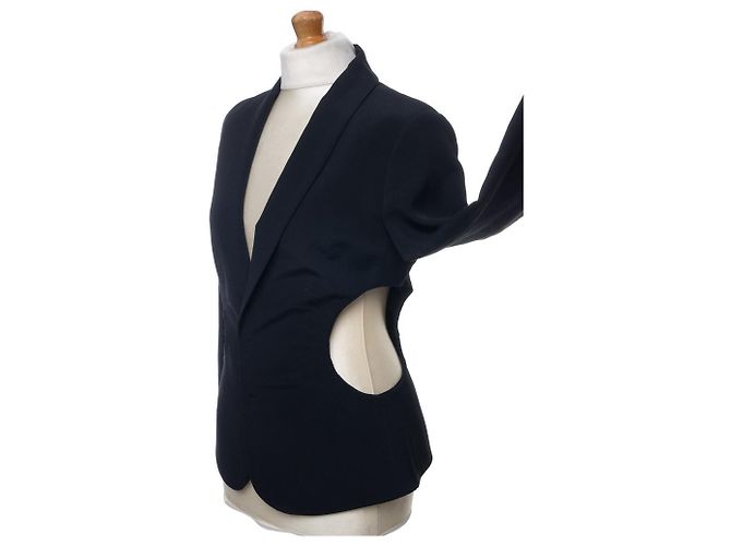 Jean Paul Gaultier Jacke aus schwarzer Wolle - Ansicht 5