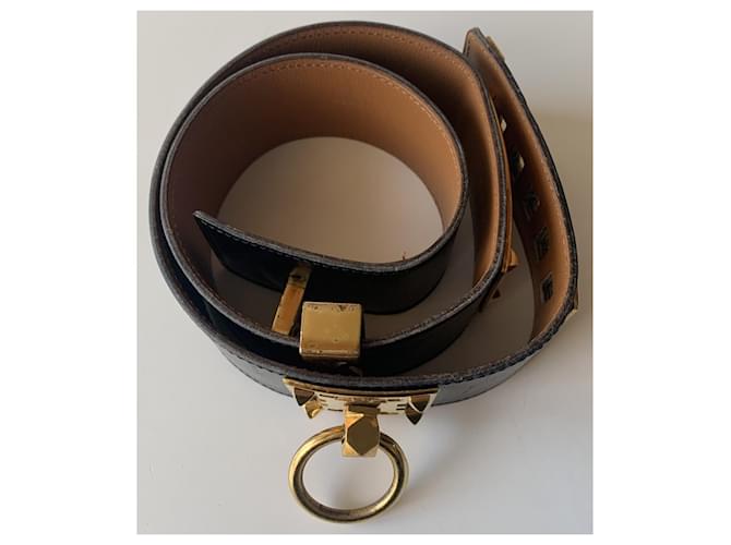 Hermès medor Negro Gold hardware - vista 4
