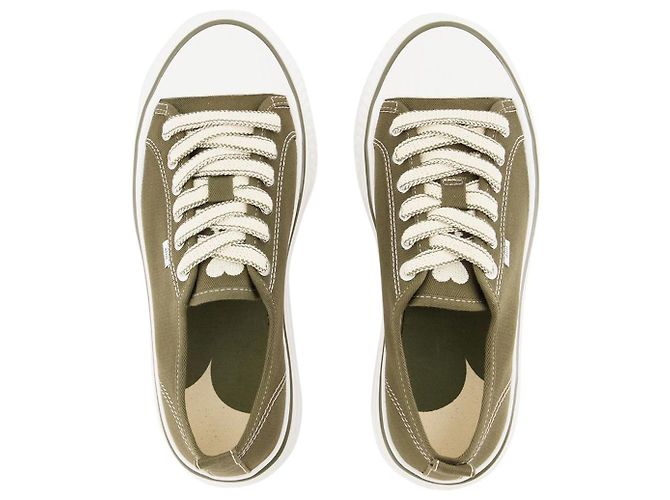 Basso Top Ami 1980 Sneakers - AMI Paris - Cotone - Oliva Scuro - vista 4