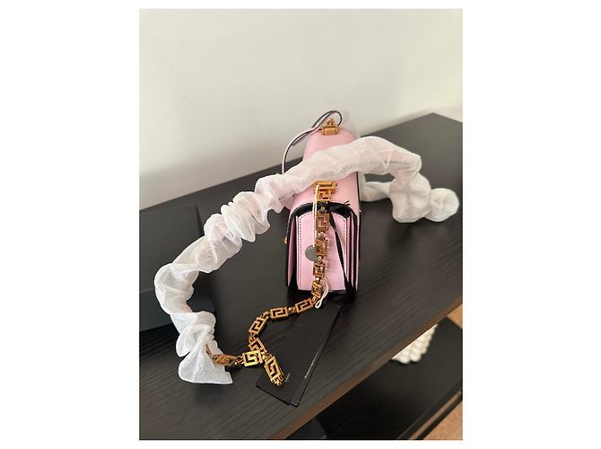 Borsa a Tracolla Versace Pelle Rosa - vista 5