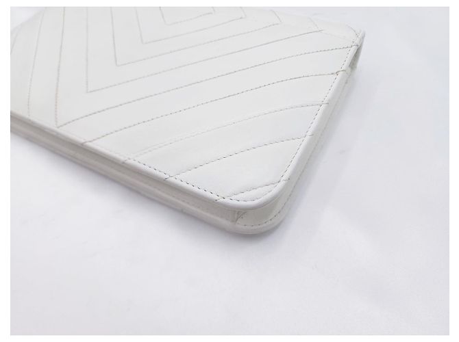 Executive Borsa a tracolla Chanel Timeless Classic Chevron bianca con patta singola Bianco - vista 19