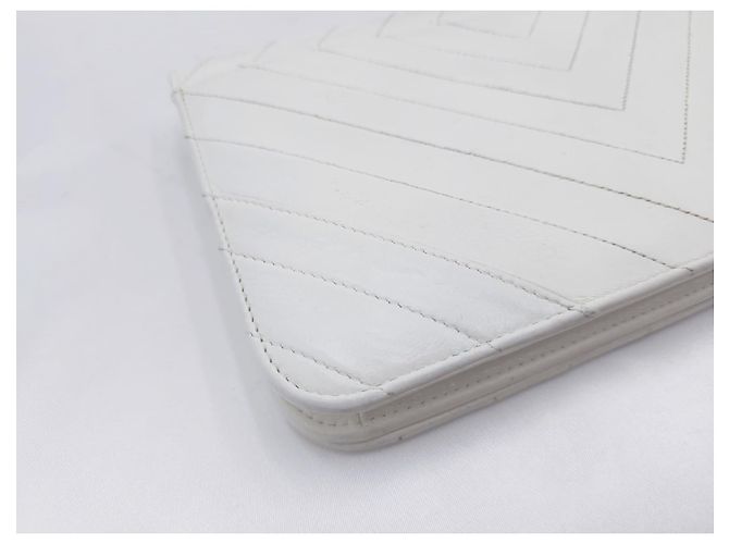 Executive Borsa a tracolla Chanel Timeless Classic Chevron bianca con patta singola Bianco - vista 20
