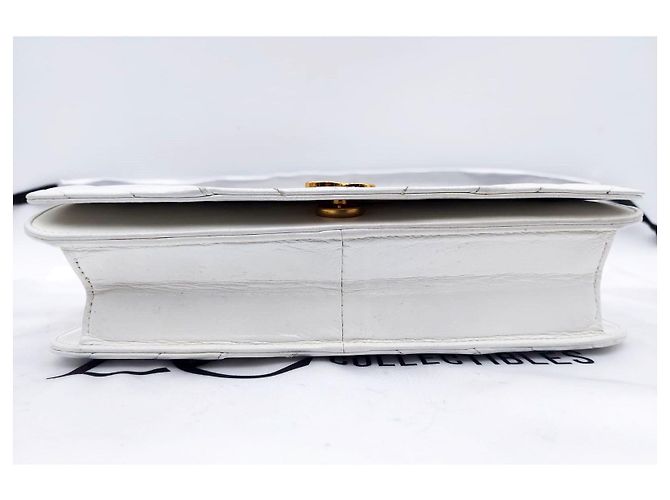 Executive Borsa a tracolla Chanel Timeless Classic Chevron bianca con patta singola Bianco - vista 7