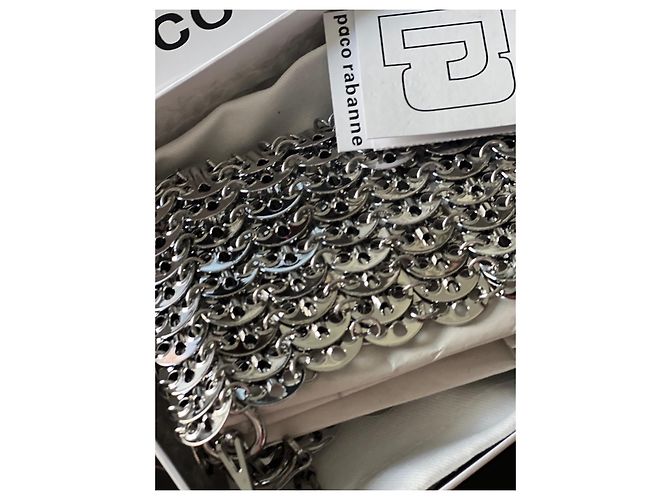 Borsa Paco Rabanne 1969 Nano in metallo Silver hardware - vista 3