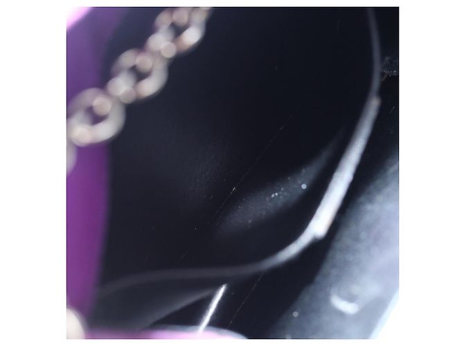 Céline Custodia a catena CELINE Satin Purple Auth 64134 Porpora - vista 20