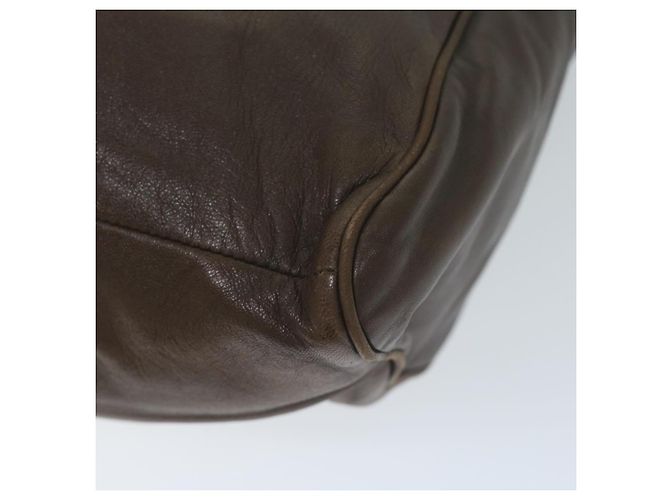 LOEWE Borsa a spalla Anagram Pelle Marrone Auth ar11319 - vista 16