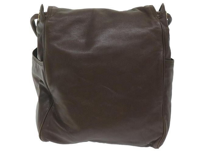 LOEWE Borsa a spalla Anagram Pelle Marrone Auth ar11319 - vista 2