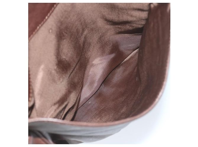 LOEWE Borsa a spalla Anagram Pelle Marrone Auth ar11319 - vista 20