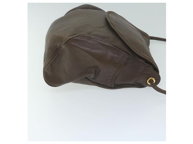 LOEWE Borsa a spalla Anagram Pelle Marrone Auth ar11319 - vista 3