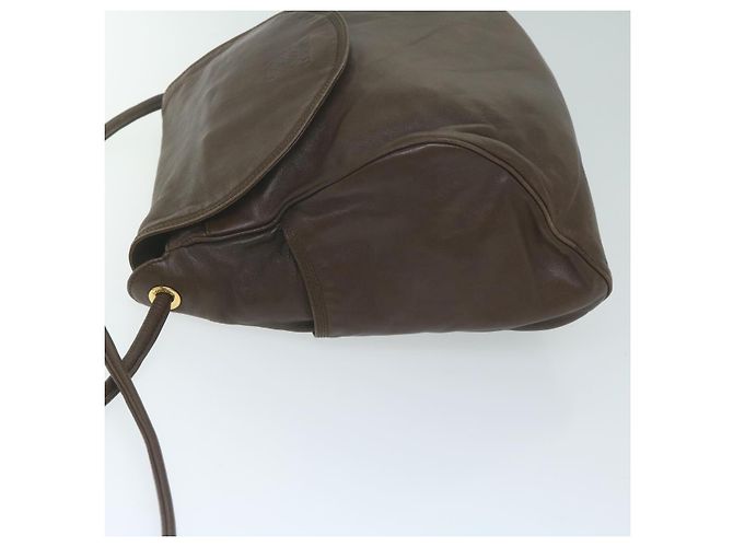 LOEWE Borsa a spalla Anagram Pelle Marrone Auth ar11319 - vista 4