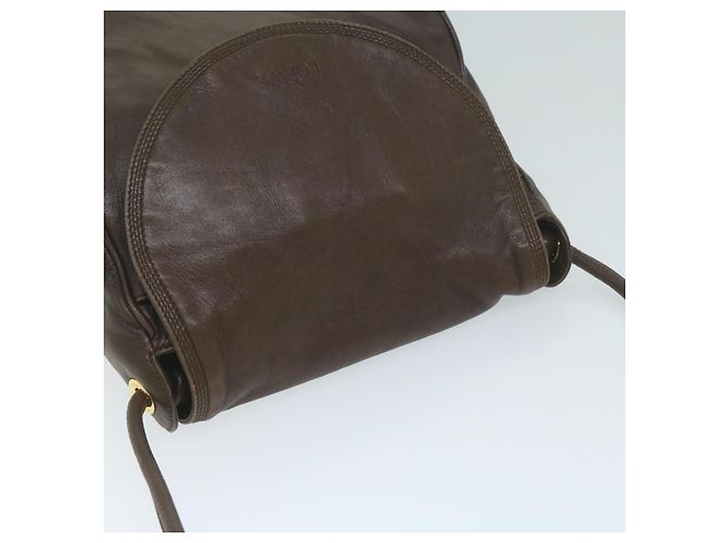 LOEWE Borsa a spalla Anagram Pelle Marrone Auth ar11319 - vista 6