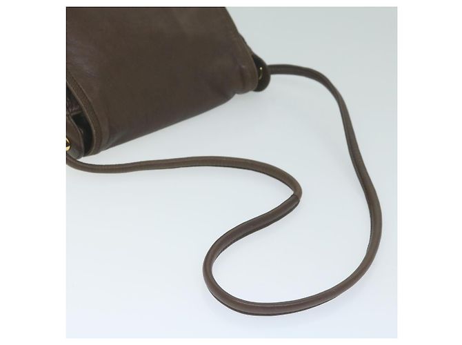 LOEWE Borsa a spalla Anagram Pelle Marrone Auth ar11319 - vista 7