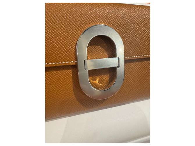 Chaîne d'ancre Borsa Hermès Chaine D’Ancre To Go Marrone Camel Pelle Cammello - vista 5