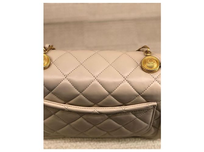 Chanel Boy Bag Pink and Cream Shiny Leather Beige - view 3