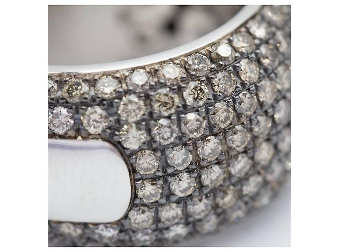 Autre Marque Anello in Oro Bianco e Rosa con Diamanti. Argento - vista 6