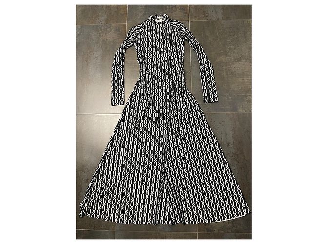Autre Marque Gmbh Kleid Schwarz Weiß Polyester XS - Ansicht 2