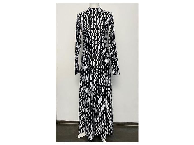 Autre Marque Gmbh Kleid Schwarz Weiß Polyester XS - Ansicht 6
