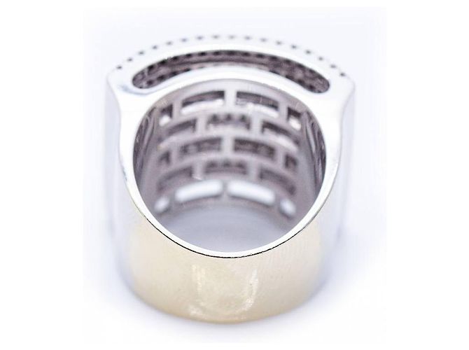 Autre Marque Anillo de Oro Blanco y pavé de Diamantes. Plata - vista 4