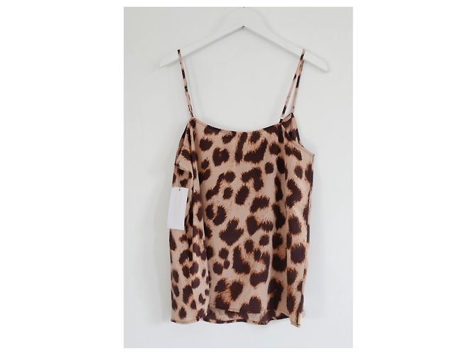 Equipment Ausrüstung Layla Camisole-Oberteil aus Leopardenseide Braun - Ansicht 3