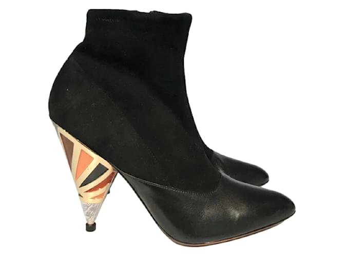 Botines GIVENCHY T.EU 38 Cuero Negro - vista 7