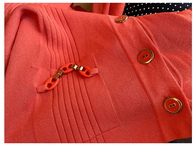 Luisa Spagnoli Cardigan Pullover Orange Viscose - Ansicht 5
