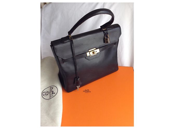 Borsa Hermès Kelly Monaco 29 in pelle nera Nero - vista 11