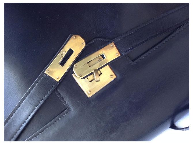 Borsa Hermès Kelly Monaco 29 in pelle nera Nero - vista 7