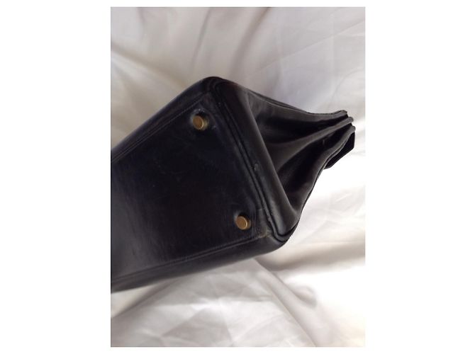 Borsa Hermès Kelly Monaco 29 in pelle nera Nero - vista 8